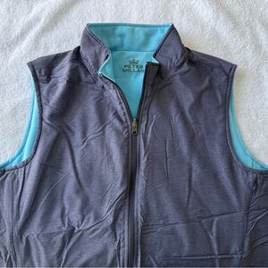 Peter Millar Light Blue and Dark Gray Reversible Vest